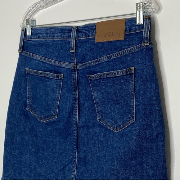 J. Crew Mercantile Raw Hem Denim Skirt - Picture 4 of 9